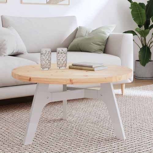 Dessus de table rond Ø80x3 cm bois de pin massif - Photo n°2; ?>