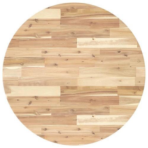 Dessus de table rond Ø80x4 cm bois massif d'acacia - Photo n°2; ?>