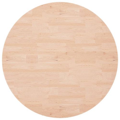 Dessus de table rond Ø90x1,5 cm Bois de chêne massif non traité - Photo n°2; ?>