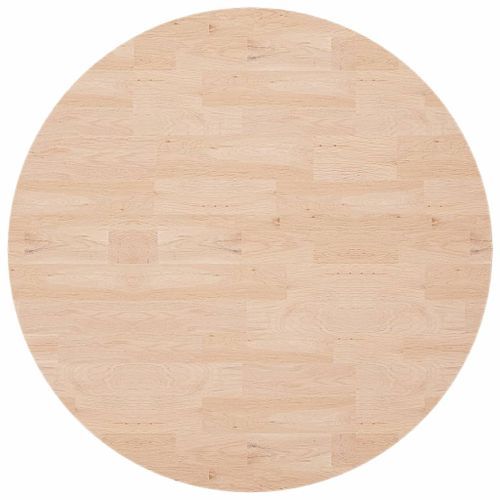 Dessus de table rond Ø90x2,5 cm Bois de chêne massif non traité - Photo n°2; ?>