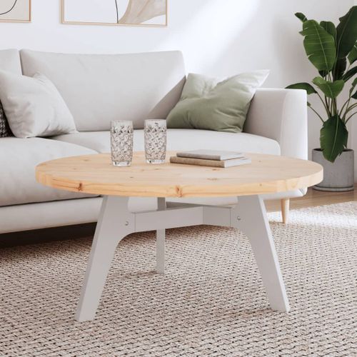 Dessus de table rond Ø90x3 cm bois de pin massif - Photo n°2; ?>