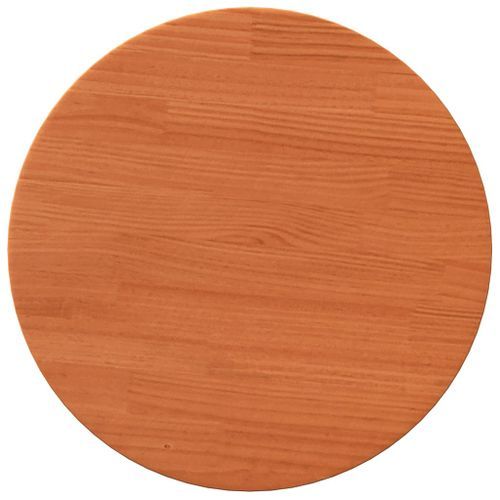 Dessus de table rond cire marron Ø40x2,5 cm bois de pin massif - Photo n°2; ?>