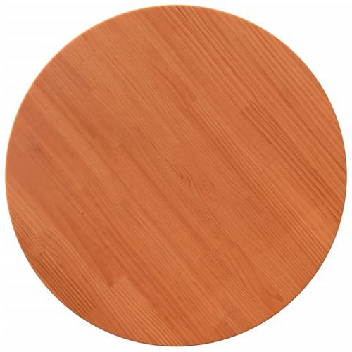 Dessus de table rond cire marron Ø60x2,5 cm bois de pin massif - Photo n°2; ?>