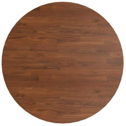 Dessus de table rond Marron foncé Ø70x1,5cm Chêne massif traité - Photo n°2; ?>