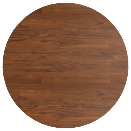 Dessus de table rond Marron foncé Ø80x1,5cm Chêne massif traité - Photo n°2; ?>