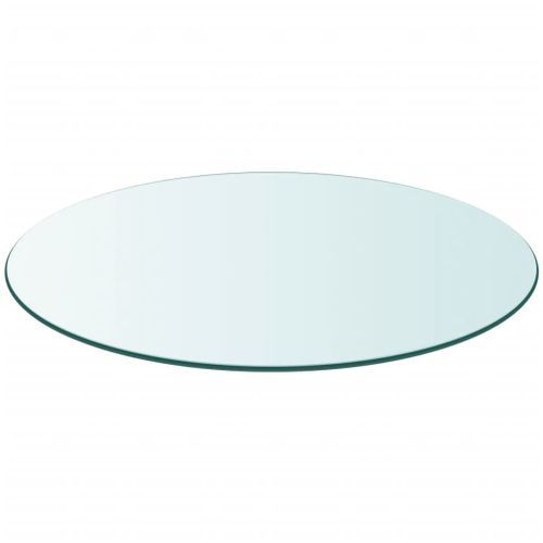 Dessus de table ronde en verre trempé 800 mm - Photo n°2; ?>