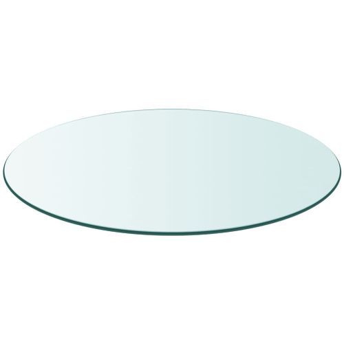 Dessus de table ronde en verre trempé 900 mm - Photo n°2; ?>