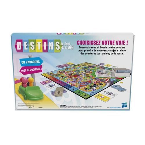 Destins Le jeu de la vie - Jeu de plateau pour la famille - 2 a 4 joueurs - pour enfants - des 8 ans - avec pions colorés - Photo n°3; ?>