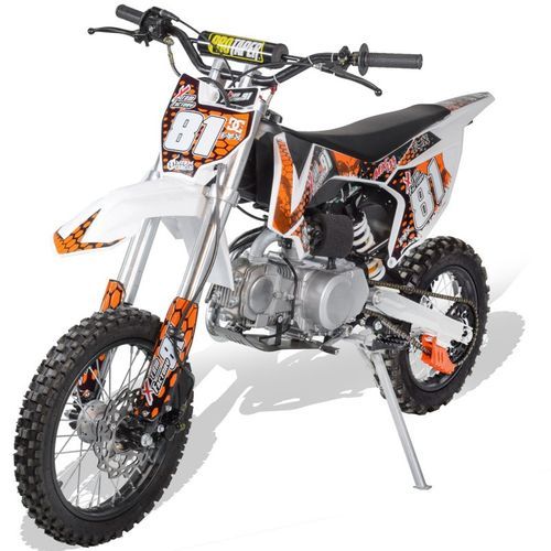 Dirt Bike 125cc MX 14/12 boite mécanique 4 temps Kick starter Orange - Photo n°2; ?>