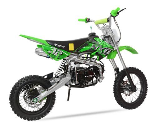 Dirt bike 125cc NXD M14 4 temps 14/12 vert mécanique 4 vitesses - Photo n°3; ?>
