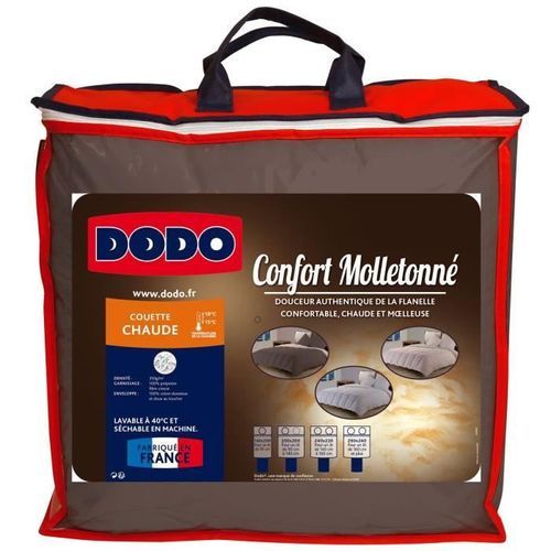 DODO Couette Confort Molletonné - 220 x 240 cm - Chocolat et rose - Photo n°2; ?>