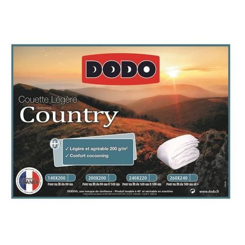 DODO Couette légere Country - 140 x 200 cm - Blanc - Photo n°3; ?>
