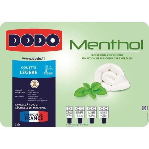 DODO Couette Légere MENTHOL 200x200cm - Photo n°3; ?>