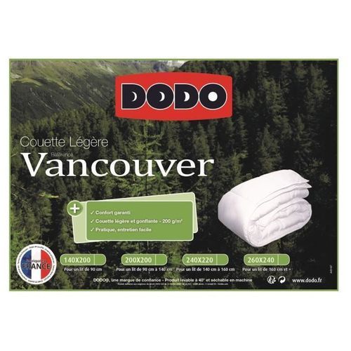 DODO Couette légere Vancouver - 200 x 200 cm - Blanc - Photo n°3; ?>