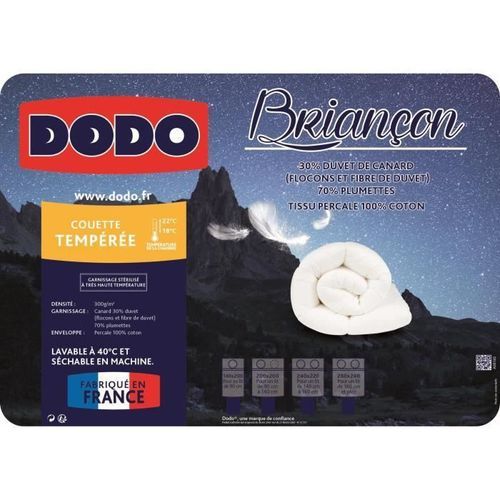 DODO Couette naturelle Briançon - 200 x 200 cm - Blanc - Photo n°3; ?>