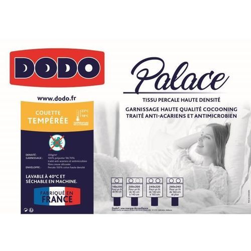 DODO Couette tempérée Palace - 240 x 260 cm - Blanc - Photo n°3; ?>