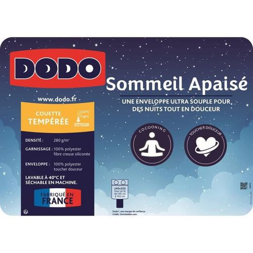 DODO Couette Tempérée Sommeil Apaisé - 220 x 240 cm - Photo n°3; ?>