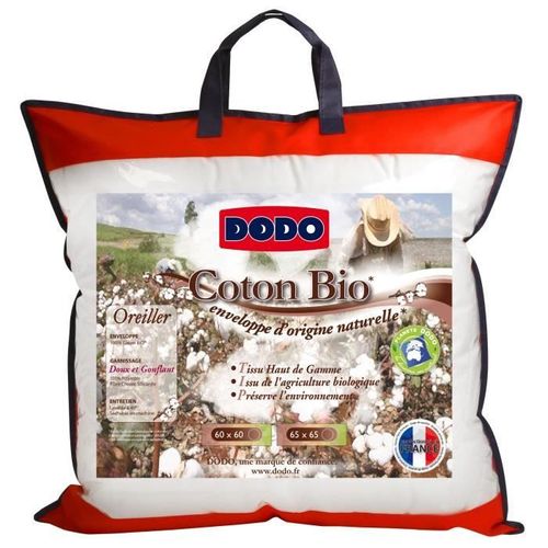 DODO Oreiller coton Bio - 60 x 60 cm - Blanc - Photo n°2; ?>