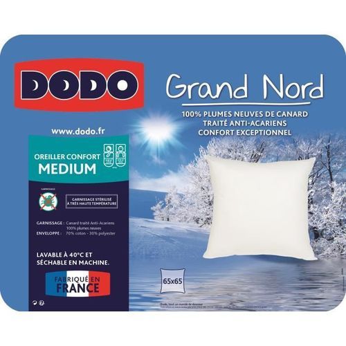 DODO Oreiller GRAND NORD 65x65cm - Photo n°3; ?>
