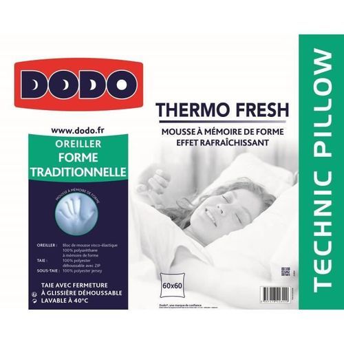 DODO Oreiller THERMOFRESH 60x60cm - Photo n°3; ?>