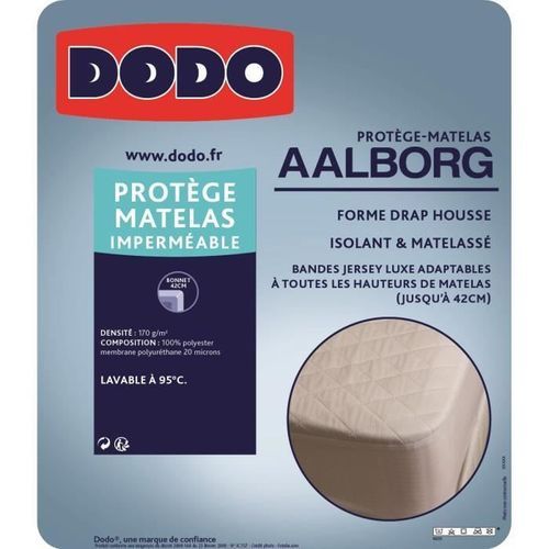 DODO Protege matelas Aalborg - Matelassé et imperméable - 140x190 cm - Photo n°3; ?>