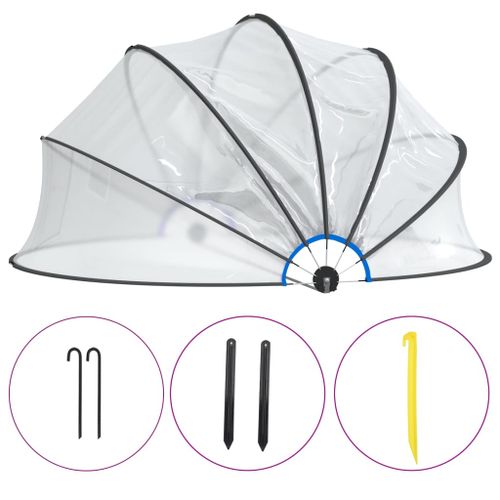 Dôme de piscine rond 406x203 cm PVC - Photo n°2; ?>