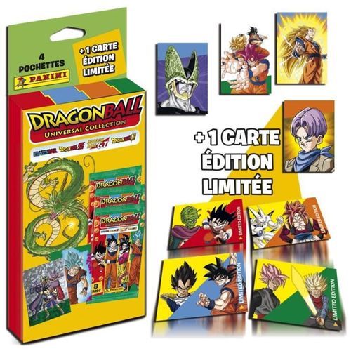 DRAGON BALL Blister de 4 Cartes + 1 Carte Edition Limitée Universal Collection Trading Cards - Photo n°2; ?>