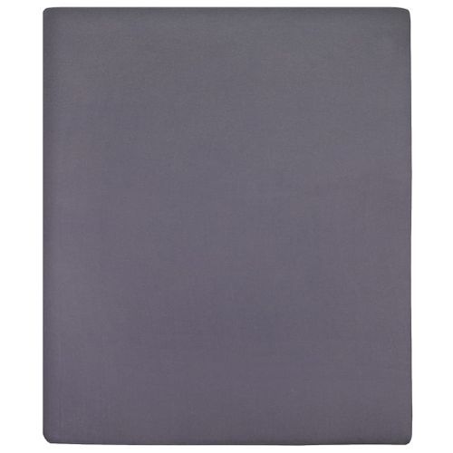 Drap-housse Jersey Anthracite 100x200 cm Coton - Photo n°2; ?>