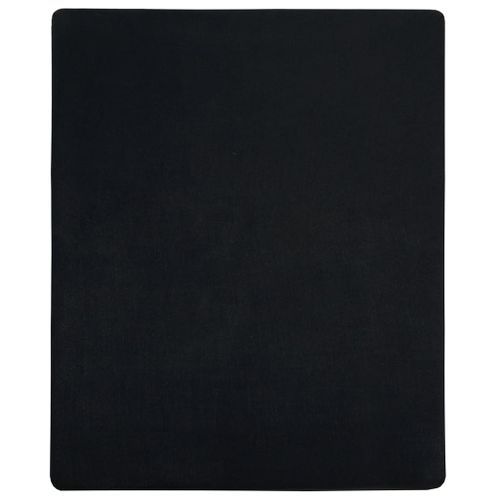 Drap-housse Jersey Noir 100x200 cm Coton - Photo n°2; ?>