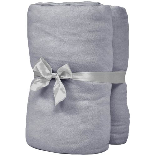Drap-housse pour berceaux 4 pcs Jersey de coton 60x120 cm Gris - Photo n°2; ?>