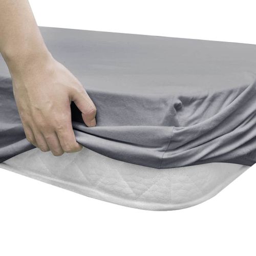 Drap-housse pour berceaux 4 pcs Jersey de coton 60x120 cm Gris - Photo n°3; ?>