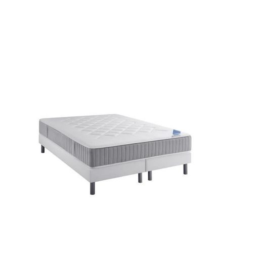 DUNLOPILLO Ensemble matelas + sommier STROPHE 160x200 - Mousse et latex - 24 cm - Ferme - 30kg/m3 et 56kg/m3 - 2 personnes - Photo n°2; ?>