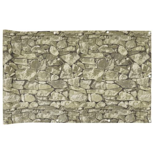 Écran d'intimité de jardin aspect pierre gris 300x120 cm PVC - Photo n°2; ?>