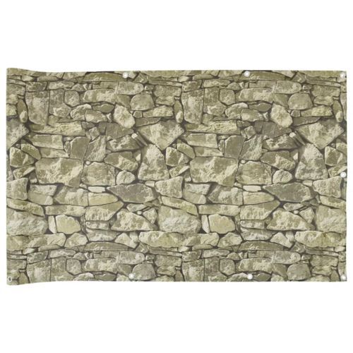 Écran d'intimité de jardin aspect pierre gris 300x90 cm PVC - Photo n°2; ?>