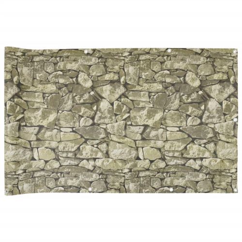 Écran d'intimité de jardin aspect pierre gris 600x75 cm PVC - Photo n°2; ?>