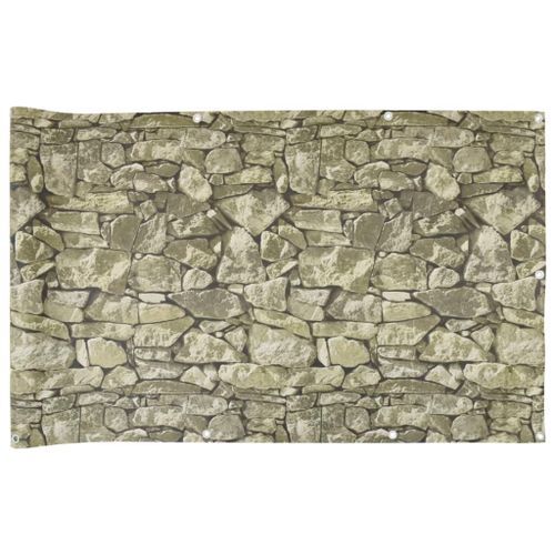 Écran d'intimité de jardin aspect pierre gris 600x90 cm PVC - Photo n°2; ?>