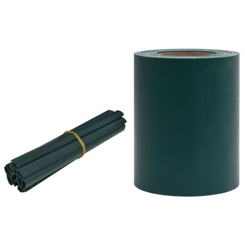 Écran d'intimité de jardin PVC 35x0,19 m Vert mat - Photo n°2; ?>