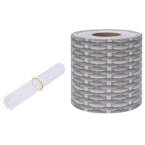 Écran d'intimité de jardin PVC 70x0,19 m Rotin Gris - Photo n°2; ?>