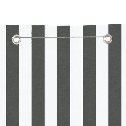 Écran de balcon Anthracite et blanc 140x240 cm Tissu Oxford - Photo n°3; ?>