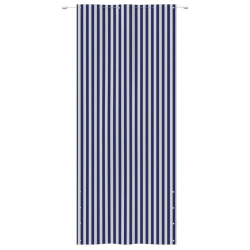 Écran de balcon Bleu et blanc 120x240 cm Tissu Oxford - Photo n°2; ?>