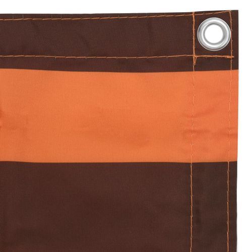 Écran de balcon Orange et marron 120x500 cm Tissu Oxford - Photo n°3; ?>