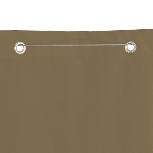 Écran de balcon Taupe 140x240 cm Tissu Oxford - Photo n°3; ?>