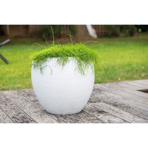 EDA Pot rond Graphit Ø50cm - Contenance 46L - Blanc cérusé - Photo n°3; ?>