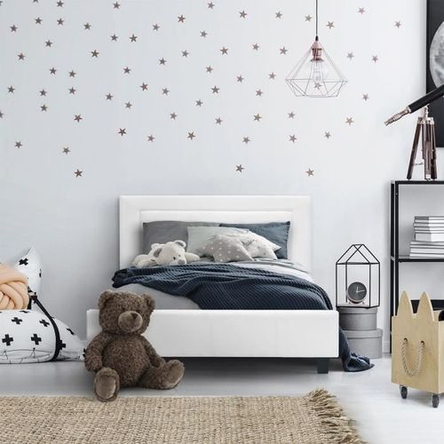 EDOUARD Lit Enfant Contemporain- Simili Blanc - Sommier Inclus - 90 X 190 Cm 14 EDOUARD Lit enfant contemporain- Simili Blanc - Sommier inclus - 90 x 190 cm - Photo n°2; ?>