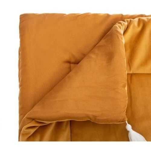 Edredon Velours Sonia - 80 X 180 Cm - Ocre 12 Edredon velours Sonia - 80 x 180 cm - Ocre - Photo n°2; ?>