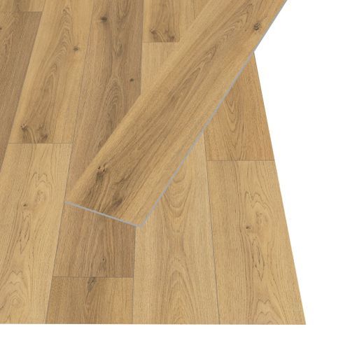 Egger Planches de plancher stratifié 77,61 m² 8 mm Oak Trilogy Natural - Photo n°2; ?>