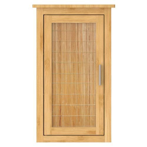 EISL Armoire haute avec porte Bambou 40x20x70 cm - Photo n°3; ?>