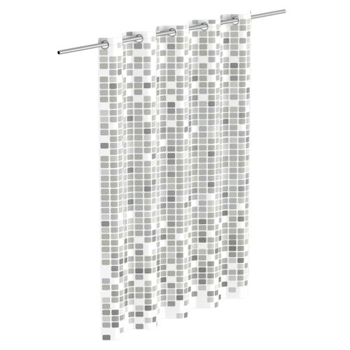 EISL Rideau de douche avec mosaïque gris 200x180x0,2 cm - Photo n°3; ?>