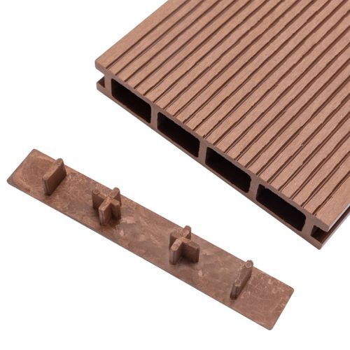 Embouts de terrasse 10 pcs Marron Plastique - Photo n°2; ?>