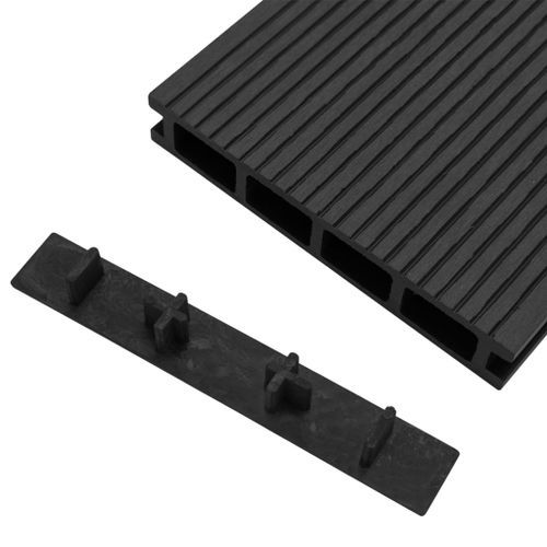 Embouts de terrasse 10 pcs Noir Plastique - Photo n°2; ?>